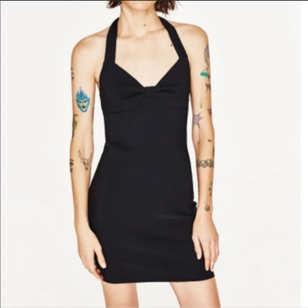 Zara basic collection halter neck dress